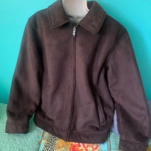 Nautica brown suede coat sz Large